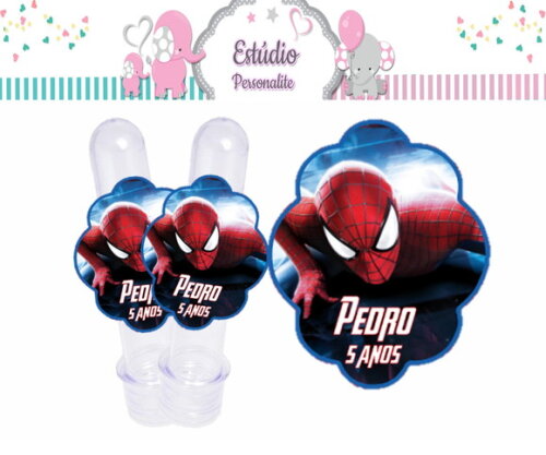 Rótulo para Tubete Homem Aranha