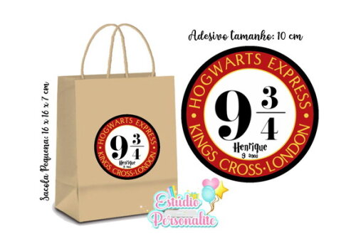 Sacola Kraft Pequena Harry Potter