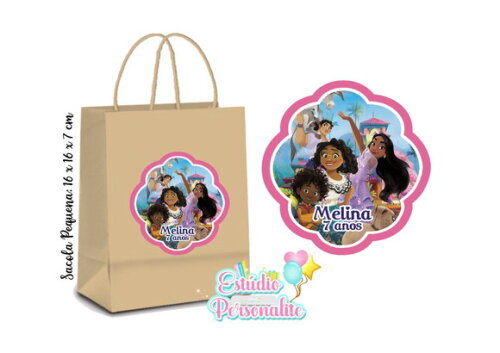 Sacola Kraft Pequena Encanto Disney