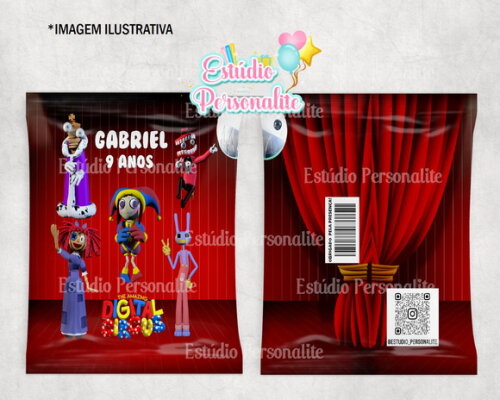 Salgadinho Personalizado Digital Circus