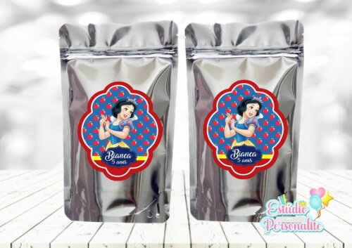 Saquinho Metalizado Branca de Neve