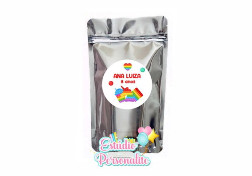 Saquinho metalizado Fidget Toys Pop It