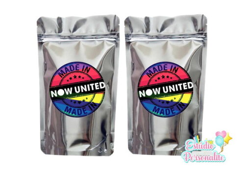 Saquinho metalizado Now United