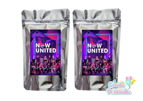 Saquinho metalizado Now United