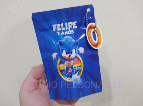 Saquinho Metalizado Sonic O Filme