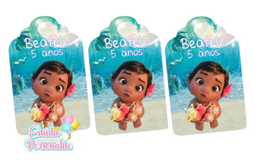 Tag Agradecimento Moana Baby