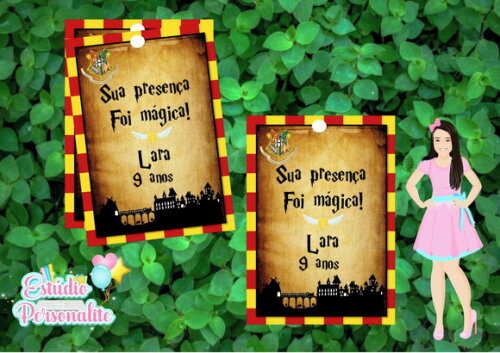 Tag de Agradecimento Harry Potter