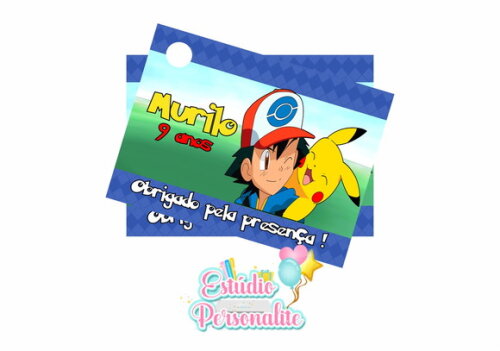 Tag de Agradecimento Pokémon