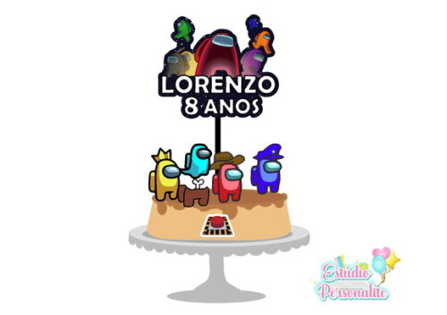 Topo de Bolo Among Us