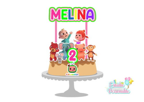 Topo de Bolo Cocomelon