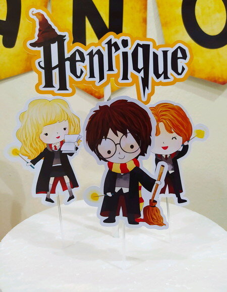 Topo de Bolo Harry Potter