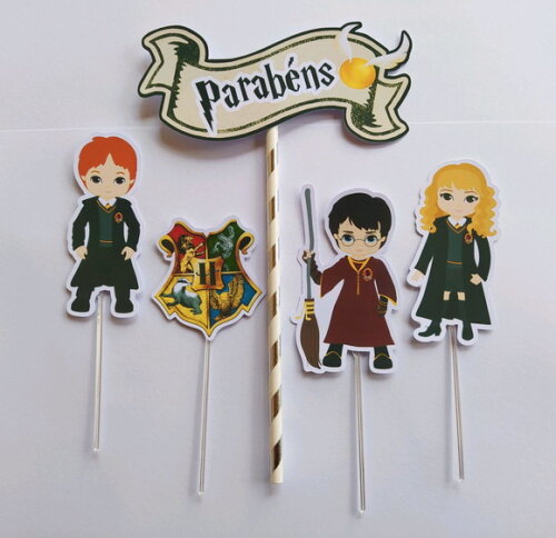 Topo de Bolo Harry Potter - SEM PERSONALIZAÇÃO
