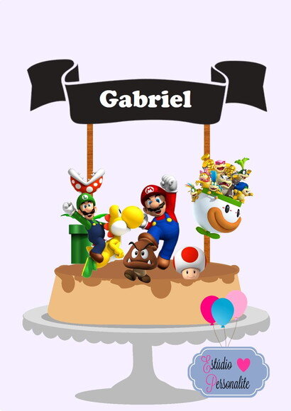 Topo de Bolo Mario Bros