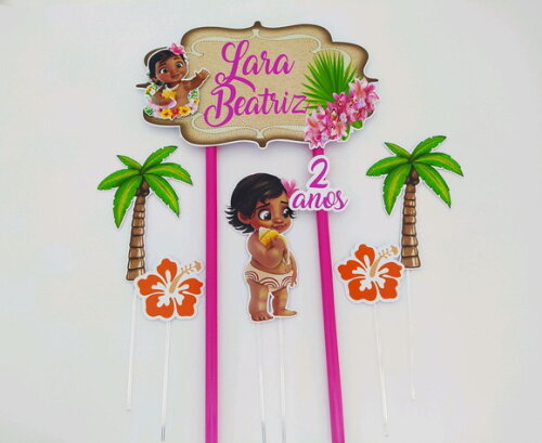 Topo de Bolo Moana Baby