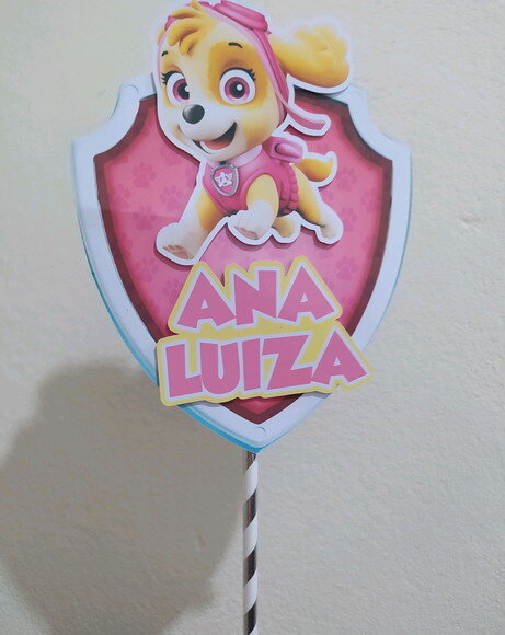 Topo de Bolo Skye Patrulha Canina