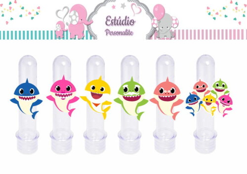Tubete com Aplique Baby Shark