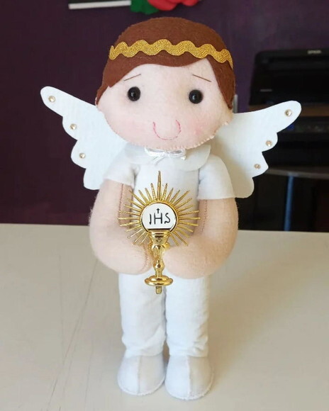 Boneco Anjinho de Feltro 25 cm