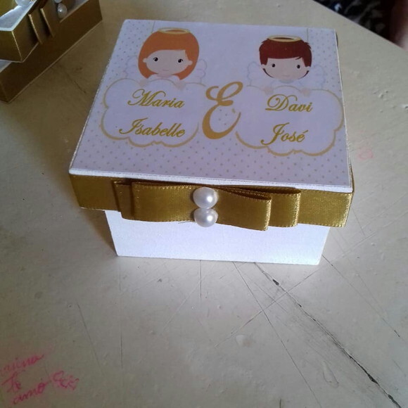 Caixa Convite Padrinho de Batismo 10x010x4cm