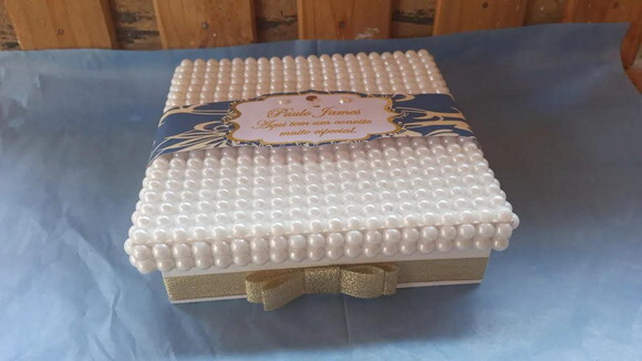 Caixa Convite Padrinho De Batismo 15x15x4cm