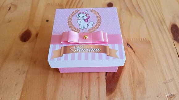 Caixa de mdf Lembrancinha Maternidade 8x8x4cm
