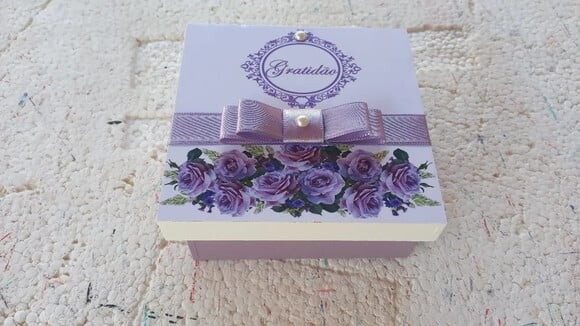 Caixa de mdf Personalizada 10x10x4cm