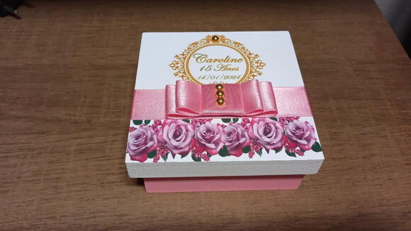 Caixa de mdf Personalizada 10x10x4cm