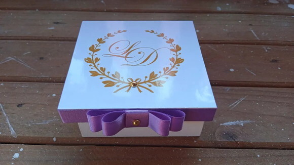 Caixa de mdf Personalizada 10x10x4cm