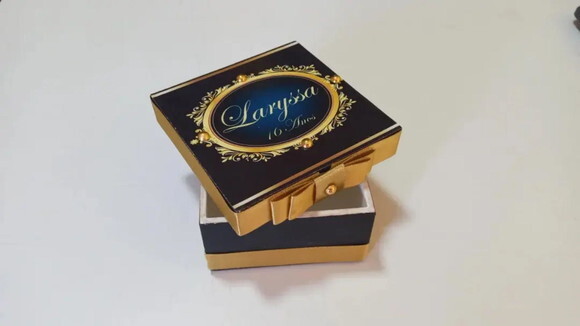 Caixa de mdf Personalizada 6x6x4 sem Mensagem