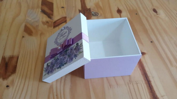 Caixa de mdf Personalizada com Mensagem 10x10x7