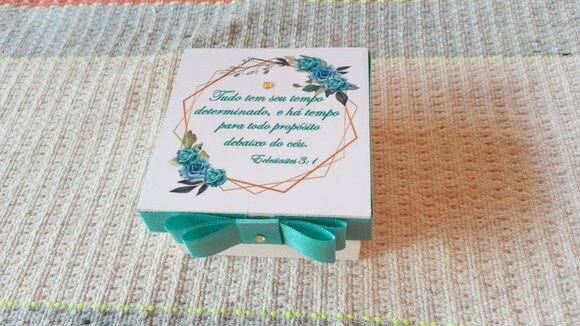 Caixa de mdf Personalizada com Mensagem Dentro da Tampa