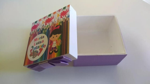 Caixa Formatura Abc Personalizada mdf 8x8x5 com Mensagem