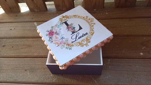 Caixa Lembrancinha de Casamento sem Mensagem 10x10x4