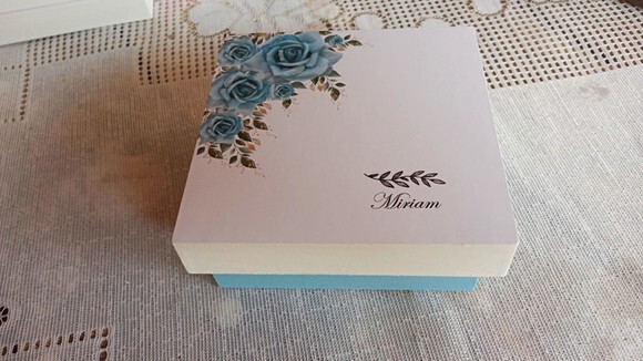 Caixa mdf Casamento 10x10x4 cm