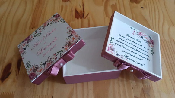 Caixa mdf com Mensagem 10x10x5 cm