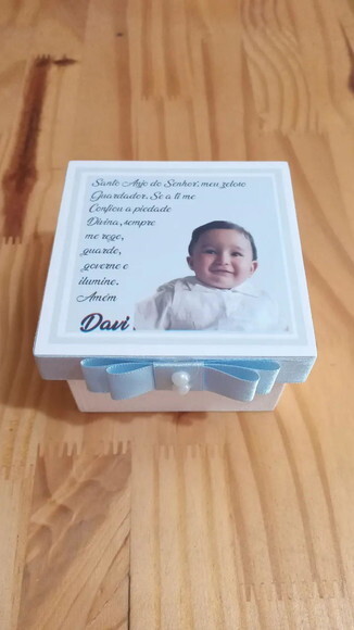 Caixa mdf Lembrancinha de Batizado 8x8x5cm