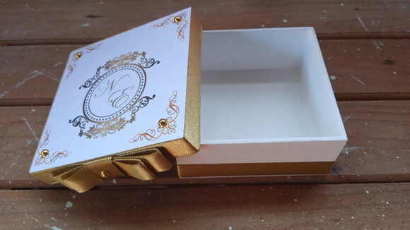 Caixa mdf Personalizada com Mensagem10x010x4cm