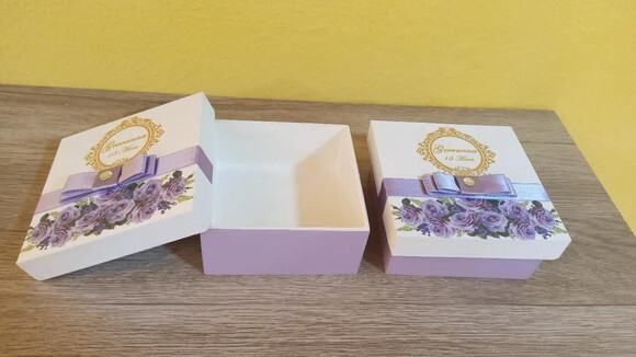 Caixa mdf Personalizada Floral 10x10x4cm