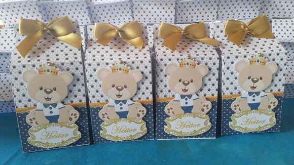 Caixa Milk 3d Tema Ursinho Príncipe