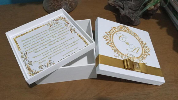 Convite Padrinho de Casamento 15x15x7cm