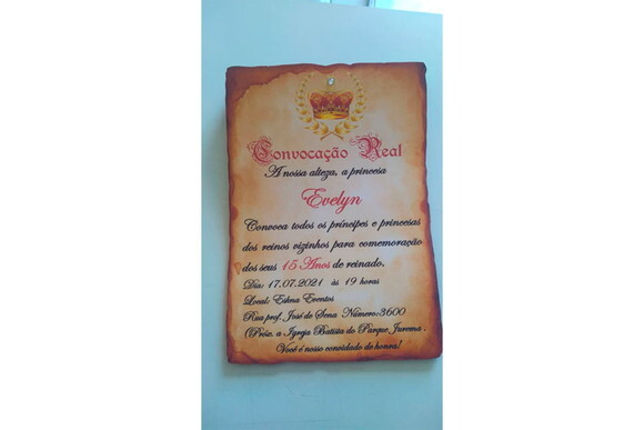 Convite Pergaminho Realeza