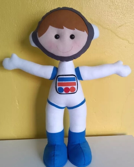 Kit Astronauta de Feltro 4 Peças
