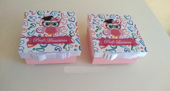 Lembrancinha Dia do Professor mdf 10x10x4cm com Mensagem