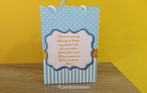 Sacolinha para Batizado Personalizada 3d
