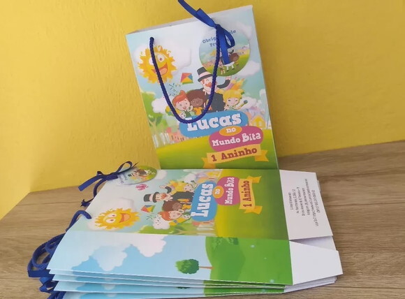 Sacolinha Personalizada Tema Mundo Bita