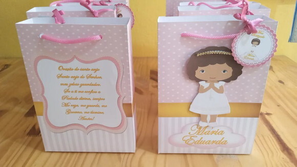 Sacolinha para Batizado Personalizada 3d