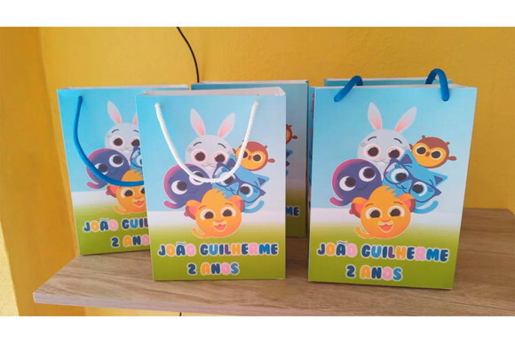 Sacolinha Personalizado Tema Bolofofos