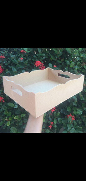 Bandeja de mdf 26x26x4