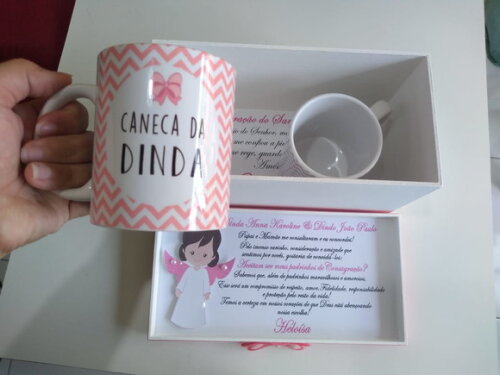 Caixa Convite Padrinho De Batismo Personalizada