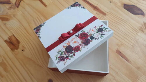 Caixa de mdf Decorada 40x40x5,5cm