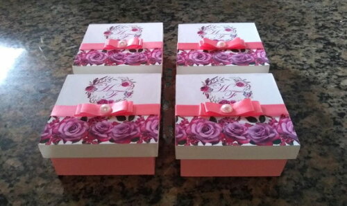 Caixa de mdf Personalizada 7x7x4 cm sem Mensagem